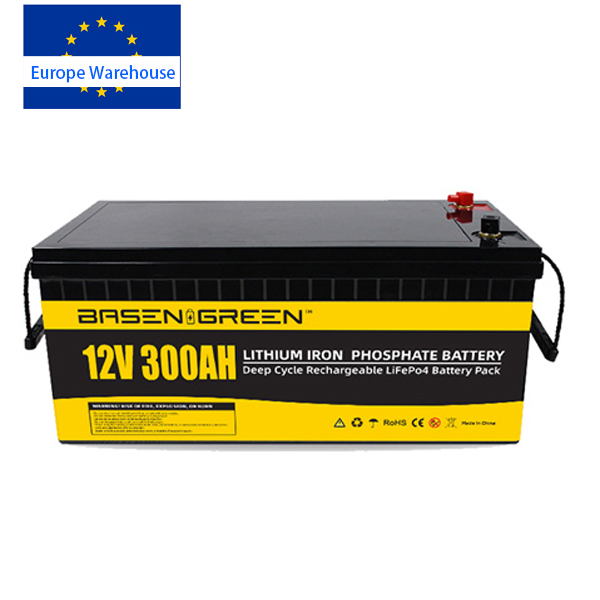 Eu Stock Fast Delivery 12V 300Ah Lifepo4 Batteries Pack Basen Best Solar System Lithium Ion Battery