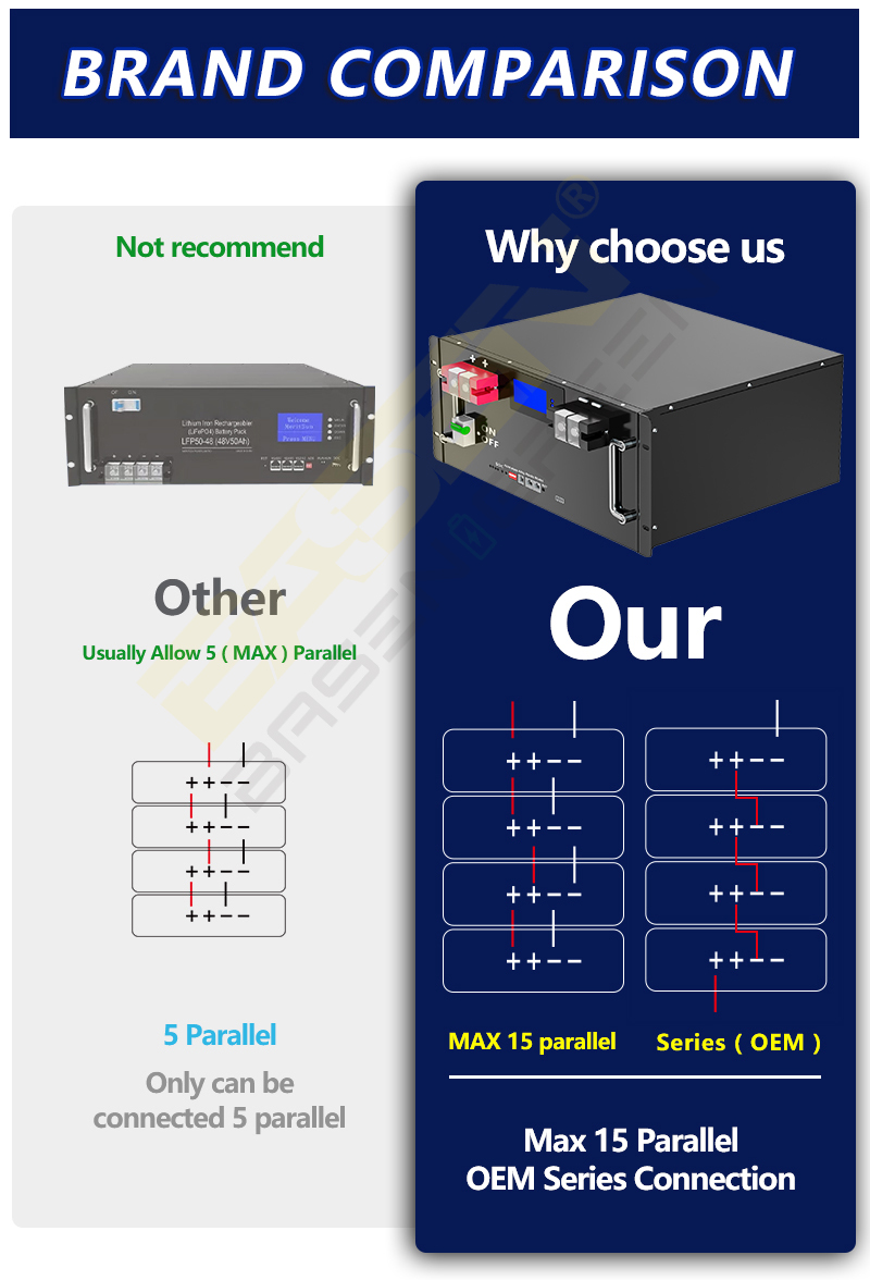 Basen 48V 100Ah LiFePO4 Battery Pack 6000 Times Cycles