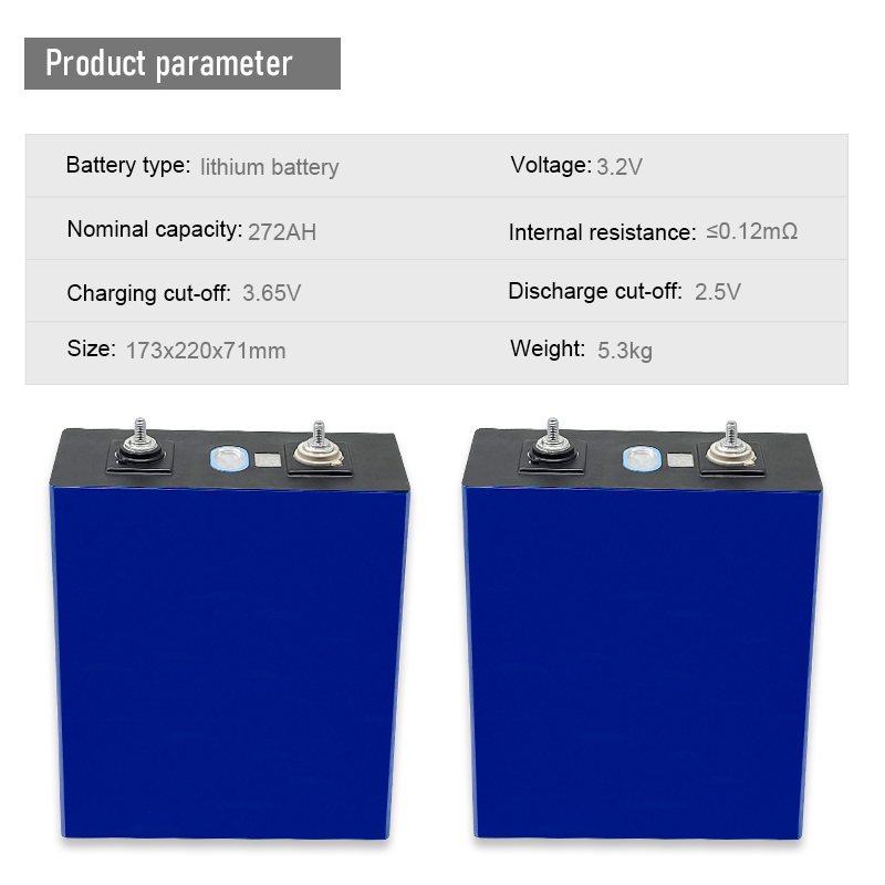 Eu Stock Fast Delivery 3.2V Lishen 272Ah 280Ah Lifepo4